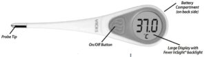 Vicks Fever InSight Thermometer illustrated diagram