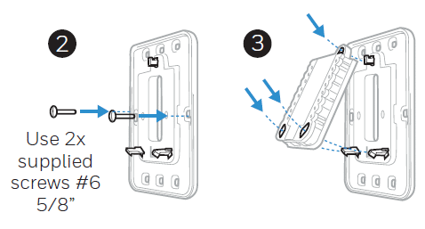 Attaching the UWP to the box with screws diagram