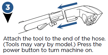 Attaching a tool to the hose