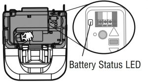 Battery status LED example diagram