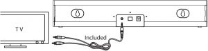 Plugging the soundbar into a TV