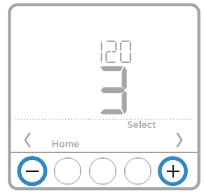 Cycling through the advanced menu options