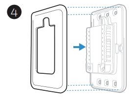 Snapping the cover plate back onto the thermostat