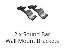Package contents - soundbar wall mount brackets