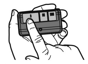 Pressing and holding the button