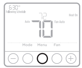 Adjusting the program schedules on the thermostat
