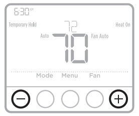Temporarily delay the schedule using the PLUS or MINUS buttons