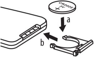 Inserting the battery the right way up