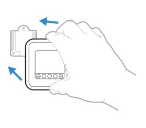 Finally mounting the thermostat with a hand