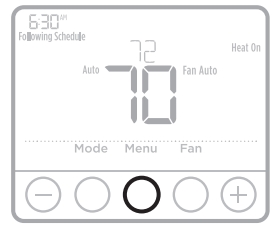 Setting degrees Celsius or Fahrenheit on the thermostat display