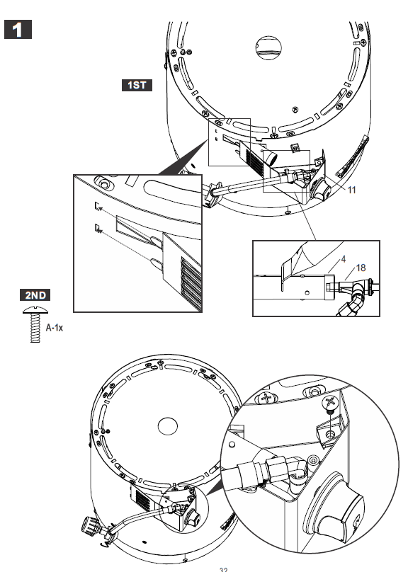 Assembly diagram step 1