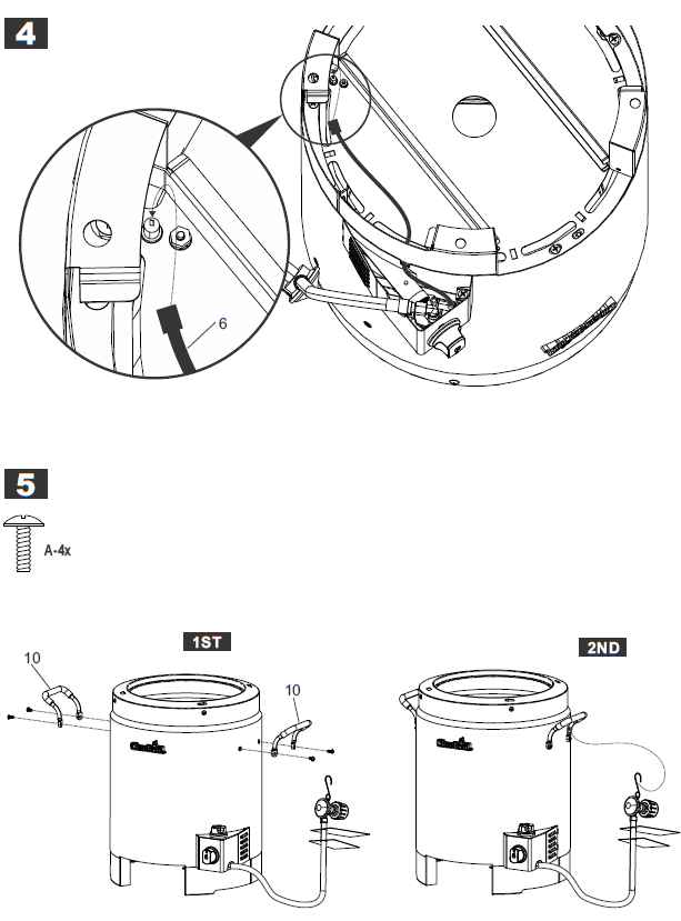 Assembly diagram step 4 and 5