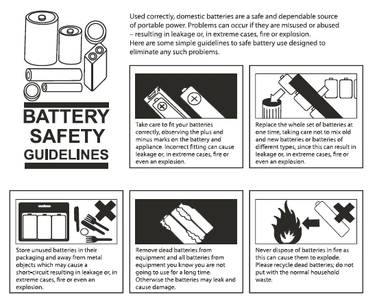 Battery safety guidelines overview