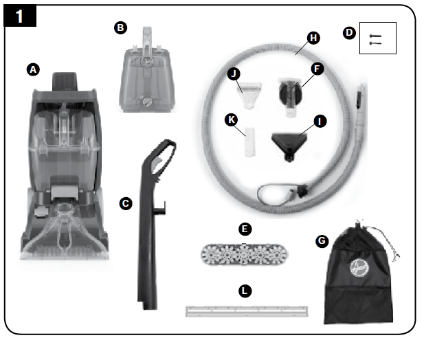 List of parts in the box