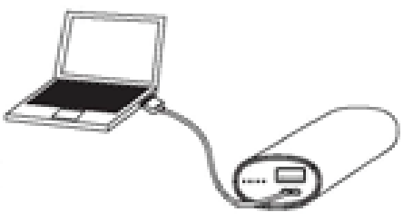 Charging via a laptop diagram