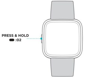 Pressing the side button for 2 seconds