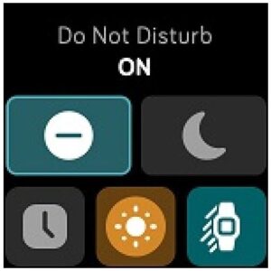 Do not disturb activated on the screen