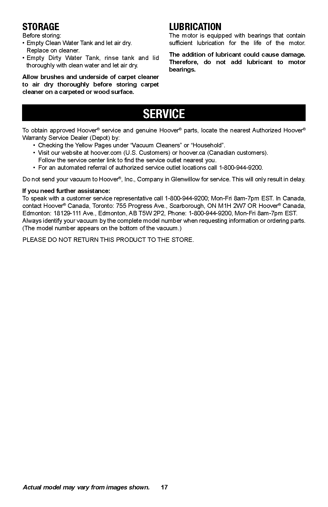 Service page