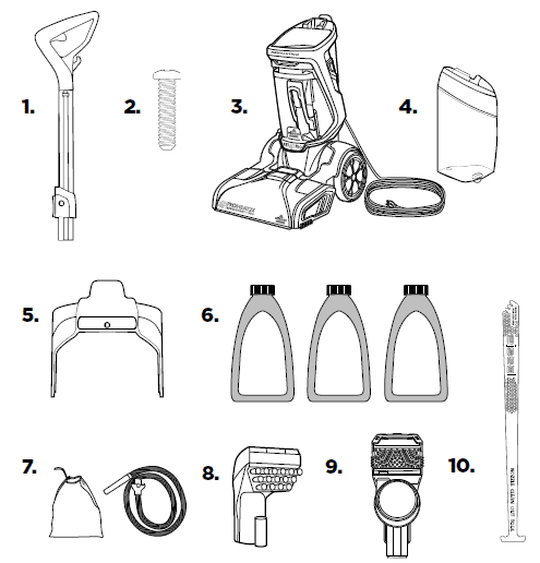 What you will find in your Bissell package