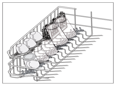 Glassware holders in the dishwasher
