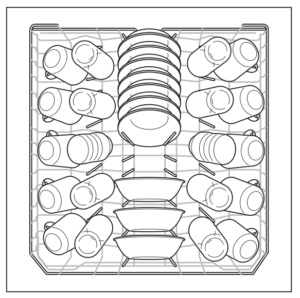 Another loading example of the Frigidaire Dishwasher