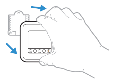 How to remove the thermostat control panel from the wall
