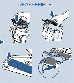 How to reassemble the pet vacuum