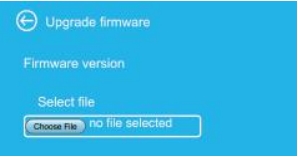 Upgrading the firmware screen