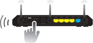 Pressing the button to connect to wifi