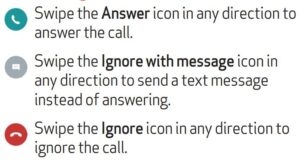 Receiving a call guide