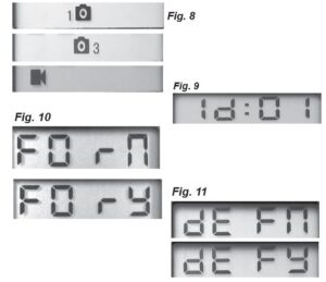 Setup messages on the display