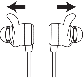 Pulling the magnetic ear buds apart