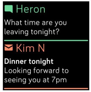 Incoming notifications examples