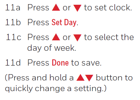 Setting the clock functions buttons