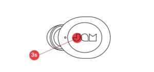 Connecting one earbud hold button for 3 seconds