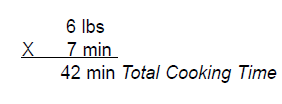 Cooking time calculation