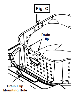 Location of the drain clip