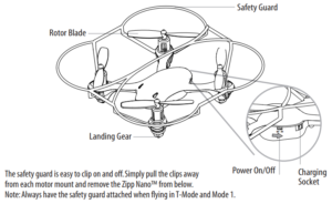 Zipp Nano Drone charger and on/off switch diagram