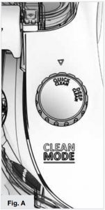 Selecting the cleaning mode