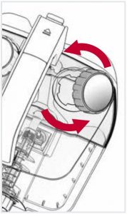 Twisting off the solution cap