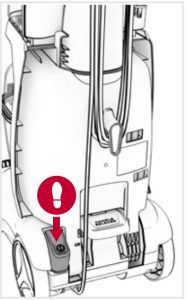using the pwoer pedal to turn the Hoover on