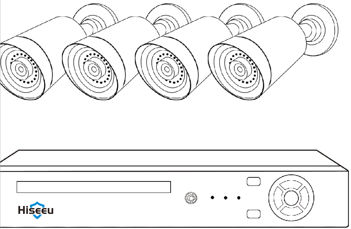 Hiseeu PoE Security Camera System diagram