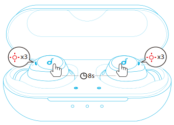 Reseting the earbuds
