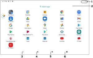 App screen with icons