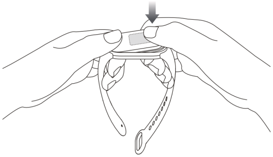 Installing the tracker moduel into the wrist strap