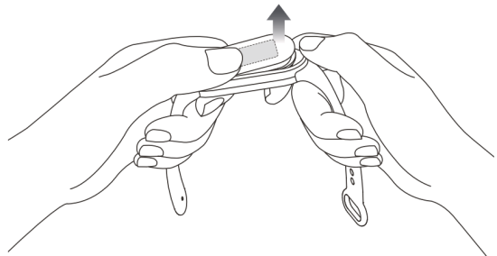 Removing the tracker from the wrist strap