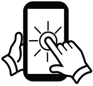 Holding finger on the screen
