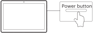 Locating the power button