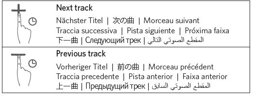 Next and previous track selection buttons