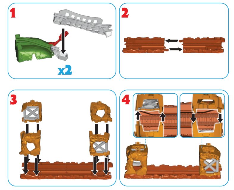 Assembly steps 1 to 4